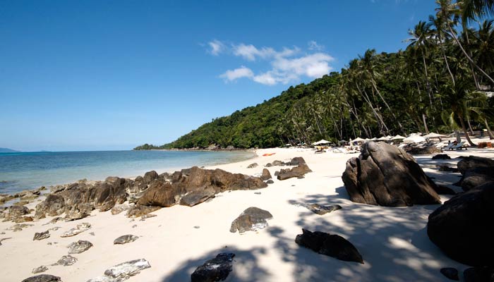 White-sand private beach